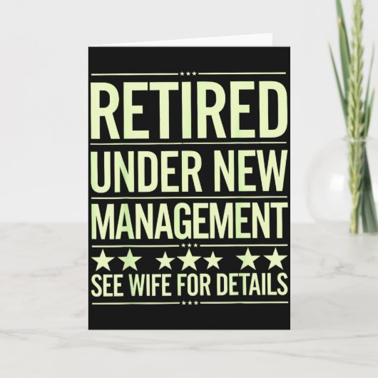 Retirement Art For Men Dad Husband Retired Retirem Karte (Vorderseite)