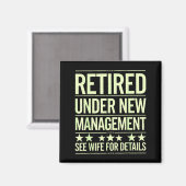 Retirement Art For Men Dad Husband Retired Retirem Magnet (Vorderseite/Rückseite)