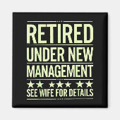 Retirement Art For Men Dad Husband Retired Retirem Magnet (Vorne)