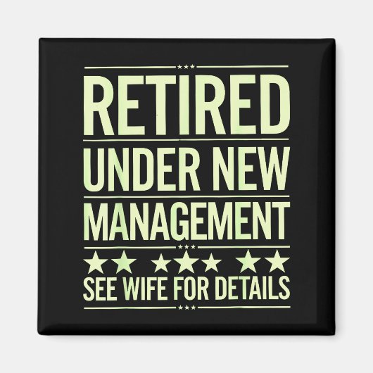 Retirement Art For Men Dad Husband Retired Retirem Magnet (Vorne)