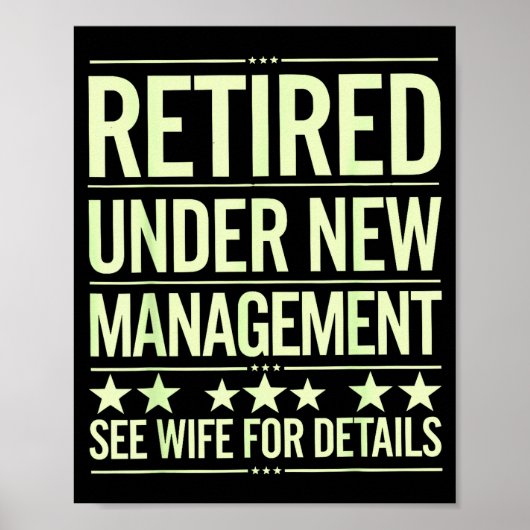 Retirement Art For Men Dad Husband Retired Retirem Poster (Vorne)