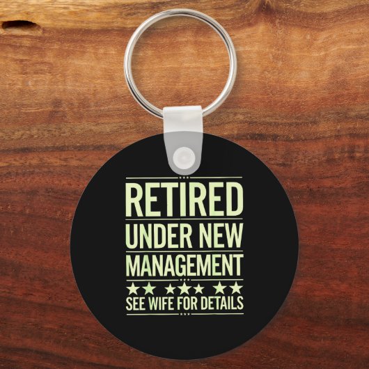 Retirement Art For Men Dad Husband Retired Retirem Schlüsselanhänger (Vorderseite)