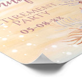 Retirement Beach Coastal Party Willkommen Poster (Ecke)