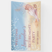 Retirement Beach Coastal Party Willkommensbanner Banner (Vertikal)