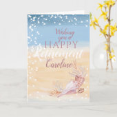 Retirement Beach Coastal Seashell Karte (Gelbe Blume)