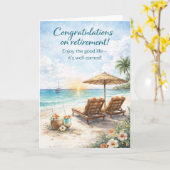 Retirement Beach Greeting Card Karte (Gelbe Blume)
