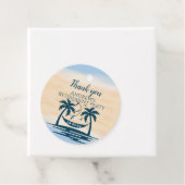Retirement Beach Palm Trees Party Vielen Dank Geschenkanhänger (Beispiel)