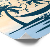 Retirement Beach Palm Trees Party Willkommen Poster (Ecke)