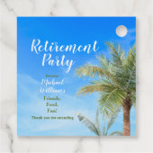 Retirement Beach Thema Party Freunde Essen Spaß Geschenkanhänger (Rückseite)