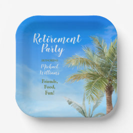 Retirement Beach Thema Party Freunde Essen Spaß Pappteller