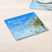 Retirement Beach Thema Party Freunde Essen Spaß Rechteckiger Pappuntersetzer (angewinkelt)