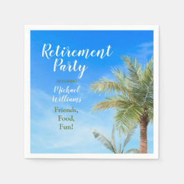 Retirement Beach Thema Party Freunde Essen Spaß Serviette