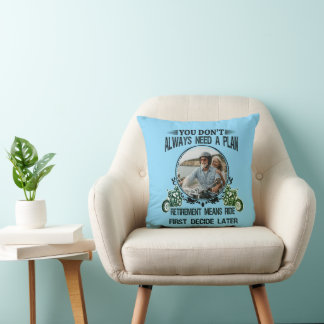 Retirement Biker Dad Custom Picture Kissen