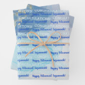 Retirement Blue Gold Geode Wasserfarbe Custom Geschenkpapier Set (Beispiel)