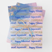 Retirement Blue Gold Geode Wasserfarbe Custom Geschenkpapier Set (Beispiel)