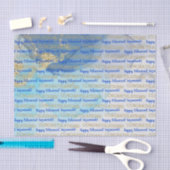 Retirement Blue Gold Geode Wasserfarbe Custom Seidenpapier (Handwerk)