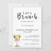 Retirement Brunch Invitation • Champagne Farewell Einladung (Vorderseite)
