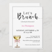 Retirement Brunch Invitation • Champagne Farewell Einladung (Vorne/Hinten)