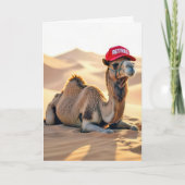 Retirement Camel Wearing a Red Cap Karte (Vorderseite)