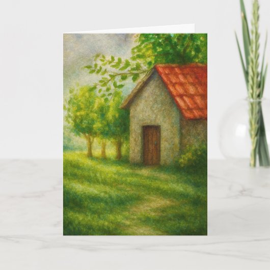 Retirement Card | Enjoy Every Minute Shed Painting Karte (Vorderseite)