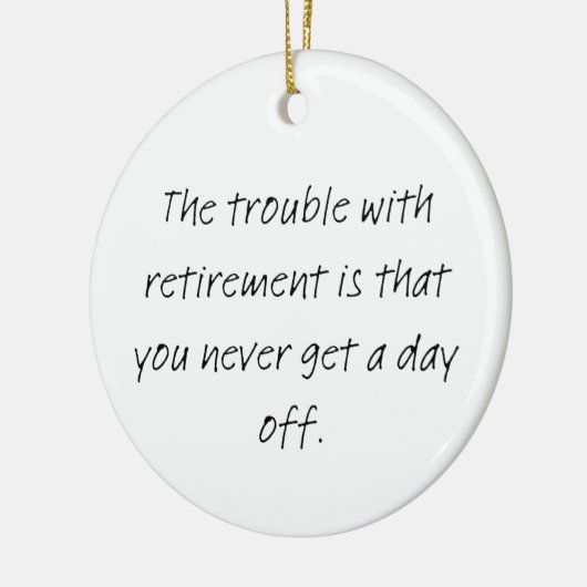 Retirement christmas keramik ornament (Links)