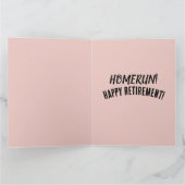 RETIREMENT CINCINNATI BASEBALL GREETCARD KARTE (Innenseite)