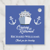 Retirement Cruising into Retirement Cruise Ship Geschenkanhänger (Rückseite)