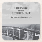 Retirement Cruising into Retirement Cruise Ship  Rechteckiger Pappuntersetzer (Vorderseite)