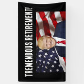 RETIREMENT DONALD TRUMP PARTY BANNER (Vertikal)