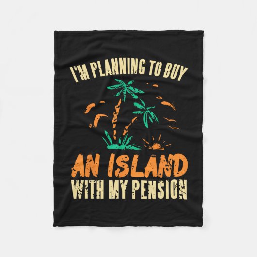 Retirement Dream Vacation Funded Fleecedecke (Vorderseite)