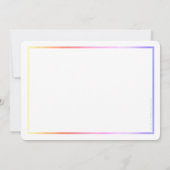 RETIREMENT FEIERT Abendessen moderne Regenbogenfar Einladung (Rückseite)