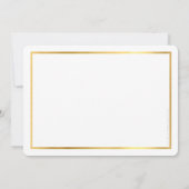 RETIREMENT FEIERUNG DINNER Modernes Gold Schwarz Einladung (Rückseite)