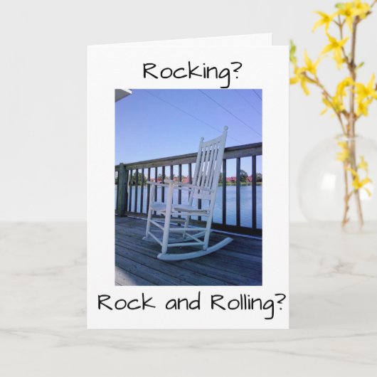 RETIREMENT-FRAGE? ROCK ODER ROCK UND ROLLE? KARTE (Gelbe Blume)