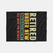 Retirement Funny Party Retired Under New Managemen Fleecedecke (Vorderseite (Horizontal))
