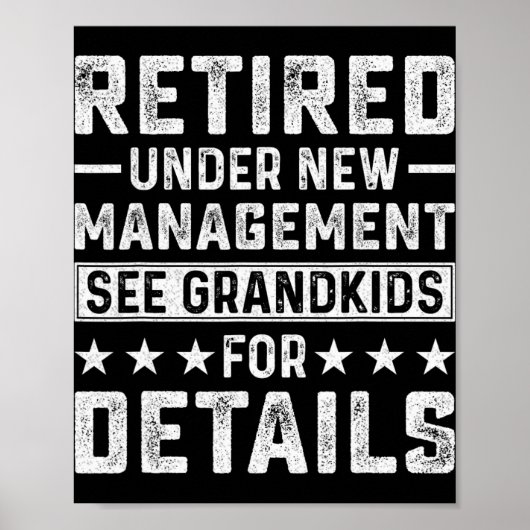 Retirement Gag Party Retired Under New Management Poster (Vorne)