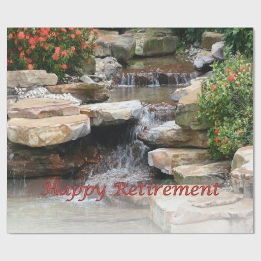 Retirement Garden Waterfall Cascade Wrap Paper Geschenkpapier (Flach)