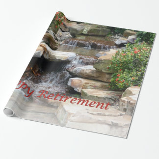 Retirement Garden Waterfall Cascade Wrap Paper Geschenkpapier