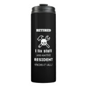 RETIREMENT Geschenk Männer Funny VATER GRANDPA HUS Thermosbecher (Vorderseite)