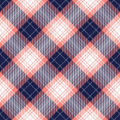 Retirement Gift Curtain Coral Navy Plaid Accent Duschvorhang