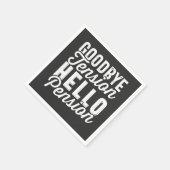 Retirement Gift, Goodbye Tension Hello Pension Serviette (Ecke)