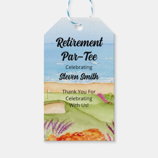 Retirement Golf Course by the Beach  Geschenkanhänger (Vorderseite)