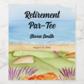 Retirement Golf Course by the Beach  Weinetikett (Einzelnes Label)