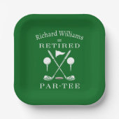 Retirement Golf Modernes Emblem Golf Clubs müde Pappteller (Vorderseite)