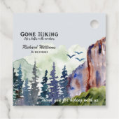 Retirement Gone Hiking Life is Better Mountains Geschenkanhänger (Rückseite)