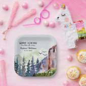 Retirement Gone Hiking Life is Better Mountains Pappteller (Party)