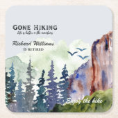 Retirement Gone Hiking Life is Better Mountains Rechteckiger Pappuntersetzer (Vorderseite)