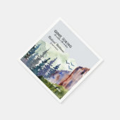 Retirement Gone Hiking Life is Better Mountains Serviette (Ecke)