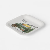 Retirement Gone Hiking to the Mountains Sunrise Pappteller (Gewinkelt)