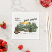 Retirement Gone Hiking to the Mountains Sunrise    Serviette (Beispiel)