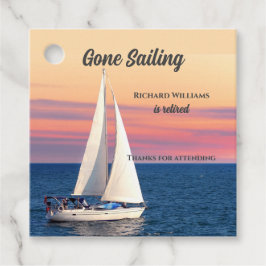 Retirement Gone Sailing Sailboat Sunset Ocean Geschenkanhänger